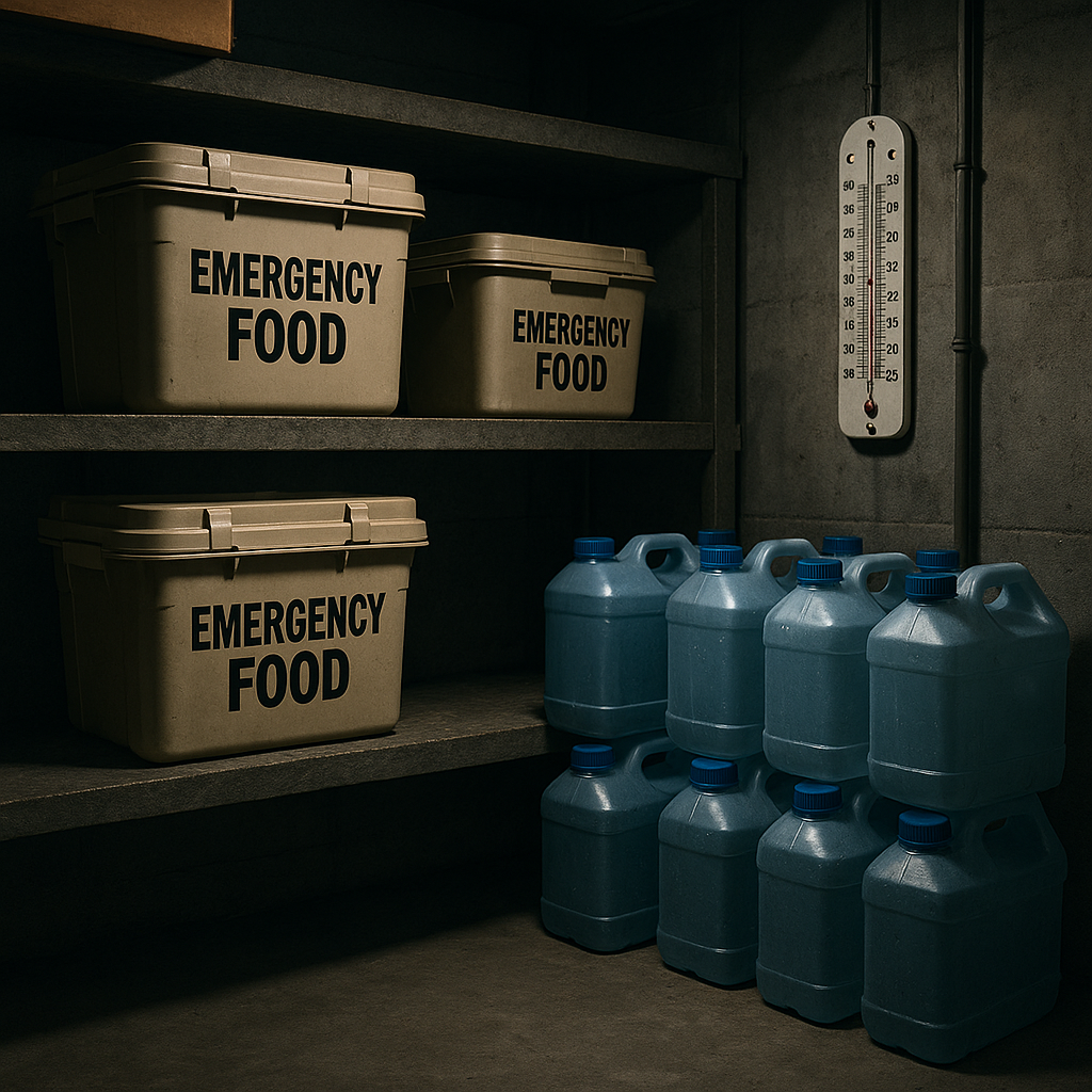 Camp stove heating emergency food, alternative cooking during power outage